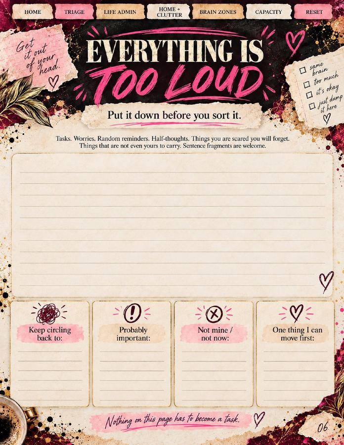 The Clutter Is Winning sample page: Everything Is Too Loud